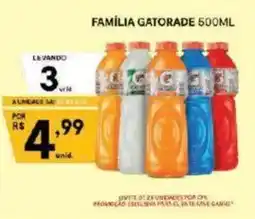 Supermercados Savegnago Família gatorade 500ml oferta