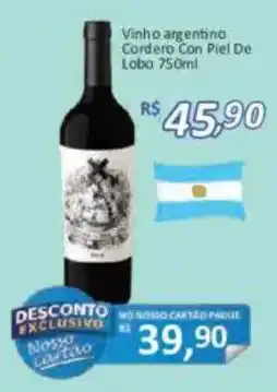 Supermercados Savegnago Vinho argentino cordero con piel de lobo oferta