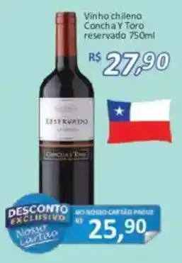 Supermercados Savegnago Vinho chileno concha y toro reservado oferta