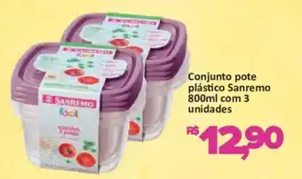 Conjunto pote plástico Sanremo