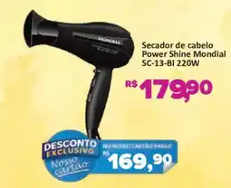 Supermercados Savegnago Secador de cabelo Power Shine Mondial oferta
