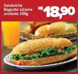 Supermercados Savegnago Sanduíche baguete salame oferta