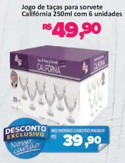 Supermercados Savegnago Jogo de taças para sorvete califórnia oferta