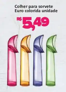 Supermercados Savegnago Colher para sorvete Euro colorida unidade oferta