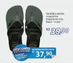 Supermercados Savegnago Sandália adulto masculina Havalianas City Basic - o par oferta