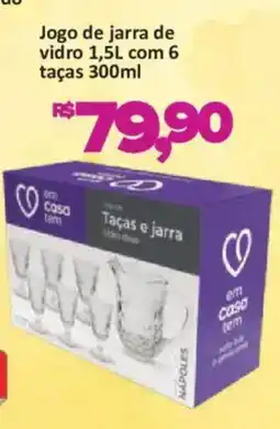 Supermercados Savegnago Jogo de jarra de vidro oferta