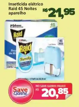Supermercados Savegnago Inseticida elétrico raid 45 noites aparelho oferta