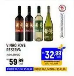 Supermercado Guará vinho foye reserva oferta