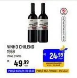 Supermercado Guará vinho chileno 1969 oferta
