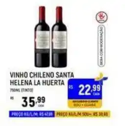 Supermercado Guará vinho chileno santa helena la huerta oferta