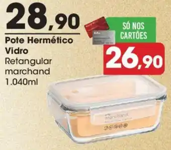 Pote Hermético Vidro Retangular marchand