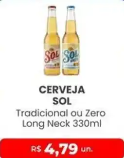 Higa Atacado Cerveja sol tradicional ou zero long neck oferta