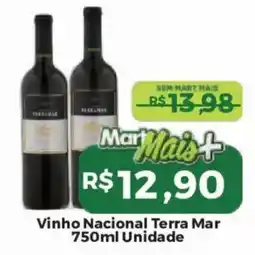 Mart Minas Vinho Nacional Terra Mar oferta