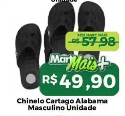 Mart Minas Chinelo cartago alabama masculino unidade oferta
