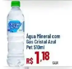 Max Atacadista Água mineral com gás cristal azul pet oferta
