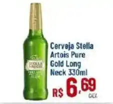 Max Atacadista Cerveja Stella Artois Pure Gold Long Neck oferta