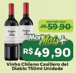 Mart Minas Vinho Chileno Casillero del Diablo oferta