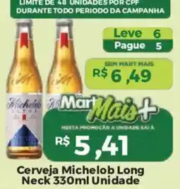 Mart Minas Cerveja michelob long neck oferta