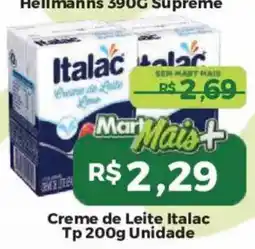 Mart Minas Creme de Leite Italac oferta