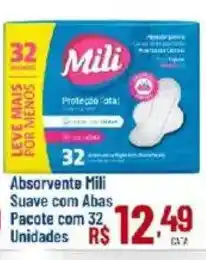 Max Atacadista Absorvente mili suave com abas oferta