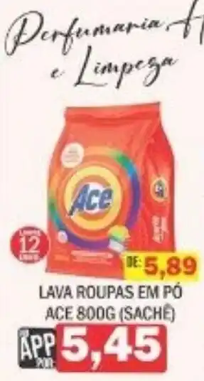 Lava roupas em pó ace