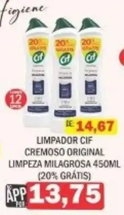 Supermercados Mendonça Limpador cif cremoso original limpeza milagrosa oferta