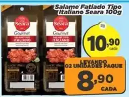 Amarelinha Supermercados Salame Fatiado Tipo Italiano Seara oferta