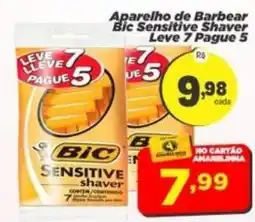 Amarelinha Supermercados Aparelho de barbear bic sensitive shaver oferta