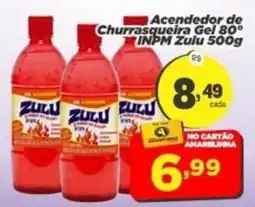 Amarelinha Supermercados Acendedor de Churrasqueira Gel 80° INPM Zulu oferta