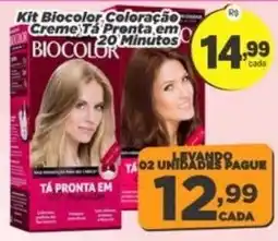 Amarelinha Supermercados Kit Biocolor Coloração Creme Tá Pronta em 20 Minutos oferta