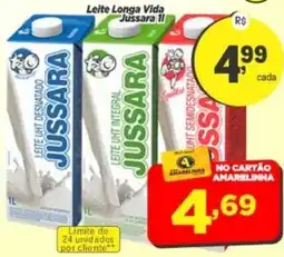 Amarelinha Supermercados Leite Longa Vida Jussara oferta