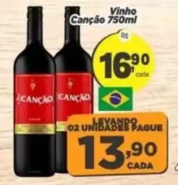 Amarelinha Supermercados Vinho Canção oferta
