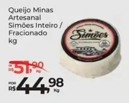 Super Luna Queijo Minas Artesanal Simões Inteiro / Fracionado oferta
