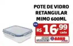 Bahamas Mix Pote de vidro retangular mimo oferta