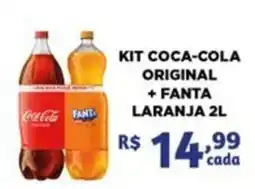 Bahamas Mix kit coca-cola original + fanta laranja 2l oferta