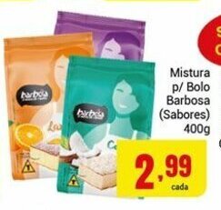 Barbosa Supermercados mistura p/ Bolo Barbosa (sabores) 400g oferta