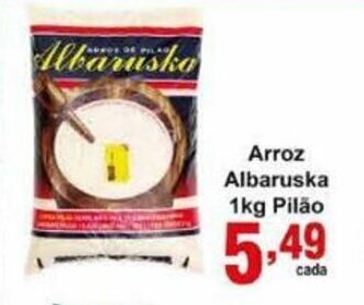 Rossi Supermercado Arroz Albaruska Pilao 1kg oferta