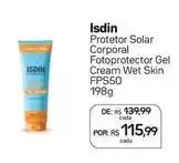 Drogal Isdin - protetor solar corporal fotoprotector gel cream wet skin fps50 oferta