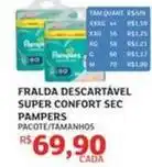 Assaí Atacadista Pampers - fralda descartável super confort sec oferta