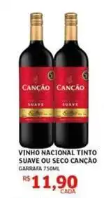 Assaí Atacadista Canção - vinho nacional tinto suave ou seco oferta