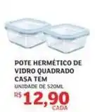 Assaí Atacadista Pote hermético de vidro quadrado oferta
