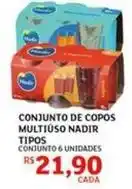 Assaí Atacadista Nadir - conjunto de copos multiuso tipos oferta