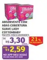 Assaí Atacadista Suave - absorvente com abas lady cottonbaby oferta