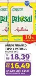Assaí Atacadista Patosul - arroz branco tipo 1 oferta