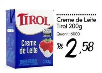 Giassi Supermercados Creme de Leite Tirol oferta