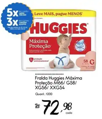 Giassi Supermercados Fralda huggies máxima proteção oferta