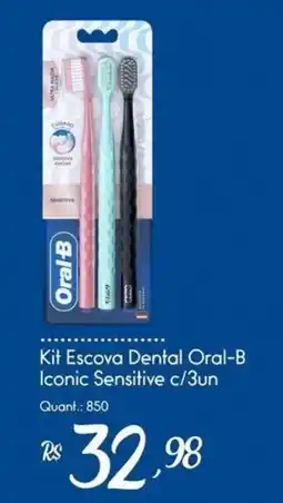Giassi Supermercados Kit Escova Dental Oral-B Iconic Sensitive c/3un oferta
