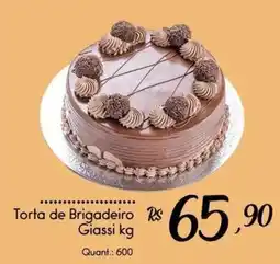 Giassi Supermercados Torta de Brigadeiro Giassi kg oferta