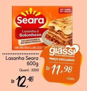 Giassi Supermercados Lasanha seara oferta