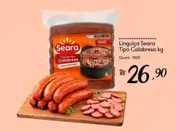 Giassi Supermercados Linguiça seara tipo calabresa oferta